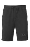 Heavenly Vibes Fleece Shorts - Black/White